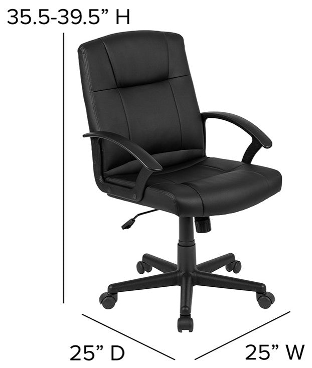 5-Piece Oval Conference Table Set With 4 LeatherSoft-Padded Task Chairs, Cherry