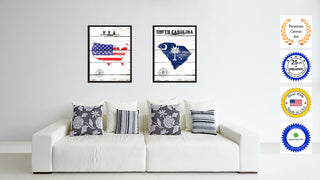 South Carolina State Flag Canvas, 13"x17"