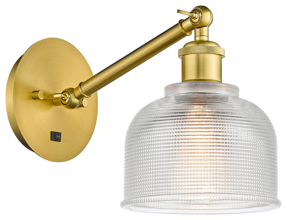 Innovations 317-1W-SG-G412 1-Light Sconce, Satin Gold