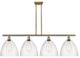 Innovations 516-4I-BB-GBD-124-LED 4 Light Island Light, Brushed Brass