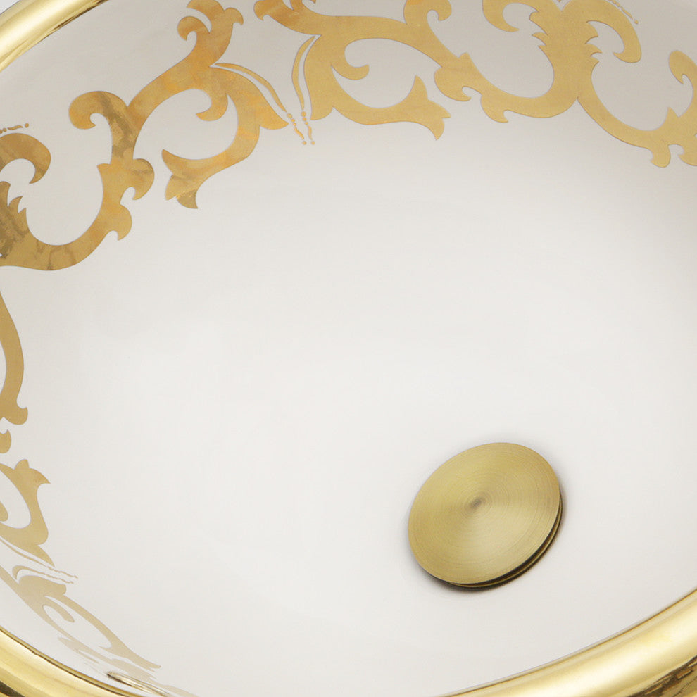 Nantucket Sinks Sanremo Italian Fireclay Gold Vanity Sink