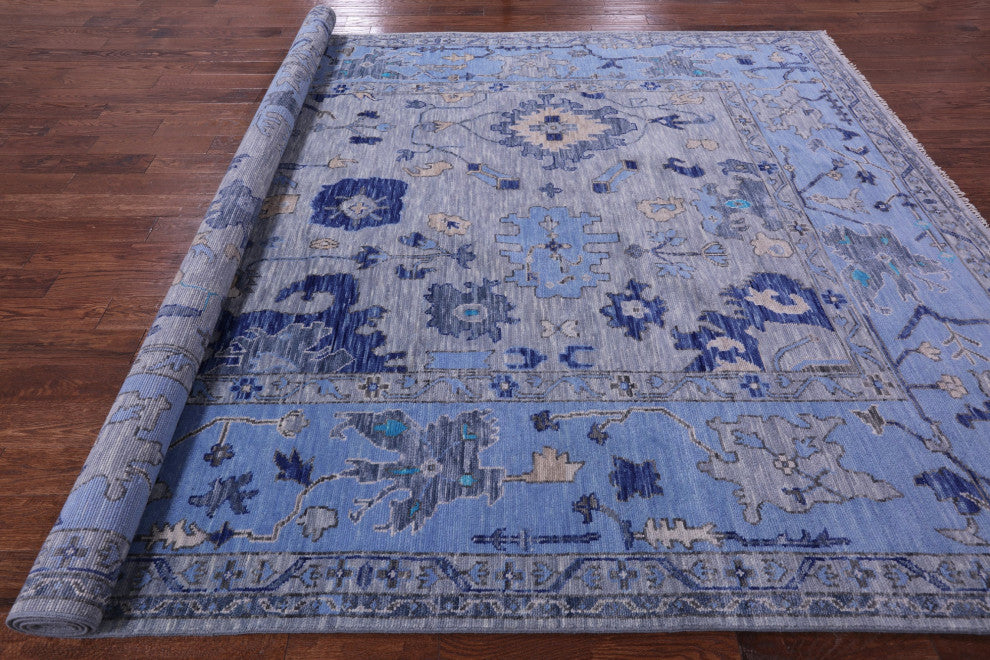 9' 0" X 11' 10" Turkish Oushak Hand-Knotted Wool Rug - Q15841