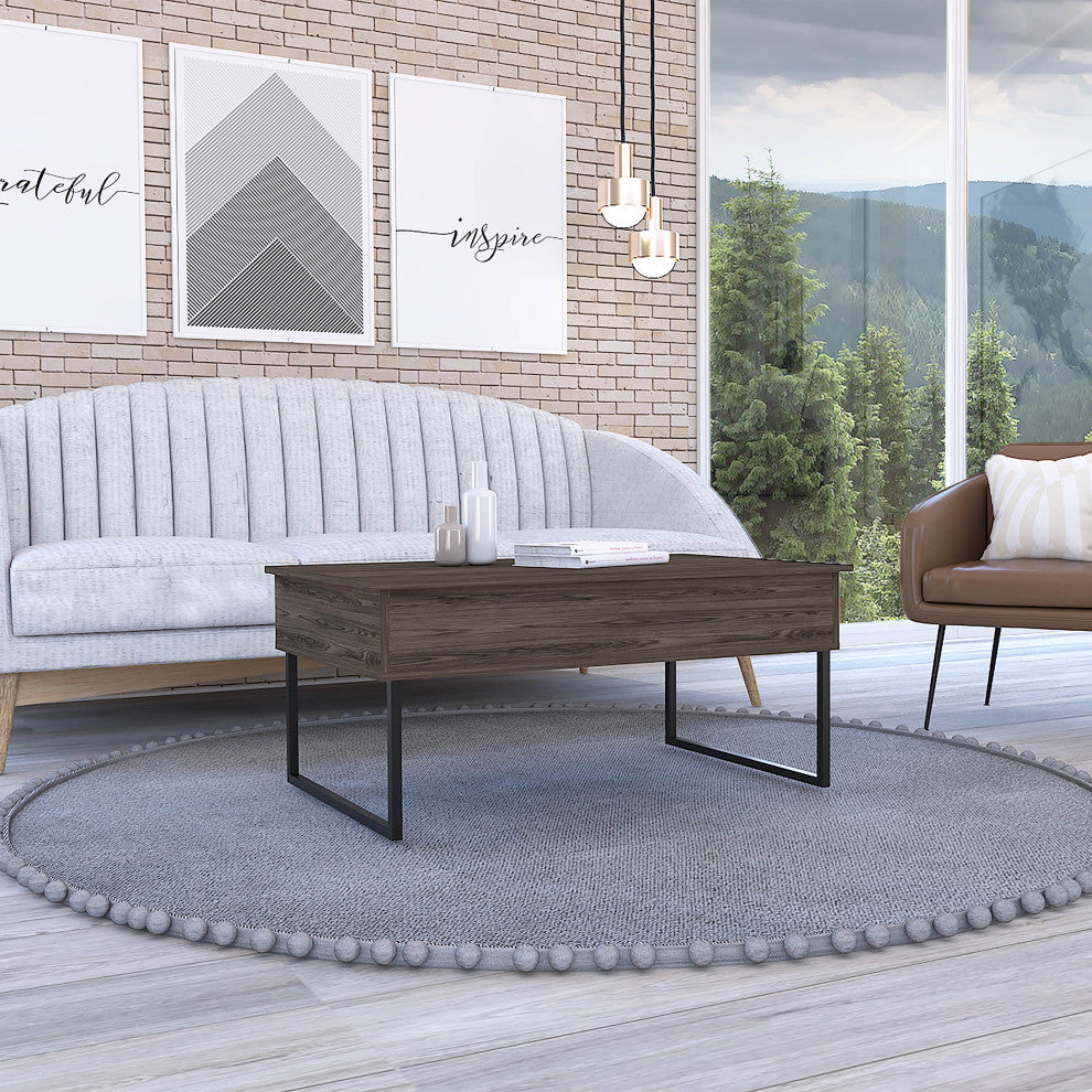 Fairfield Lift Top Coffee Table, Dark Walnut