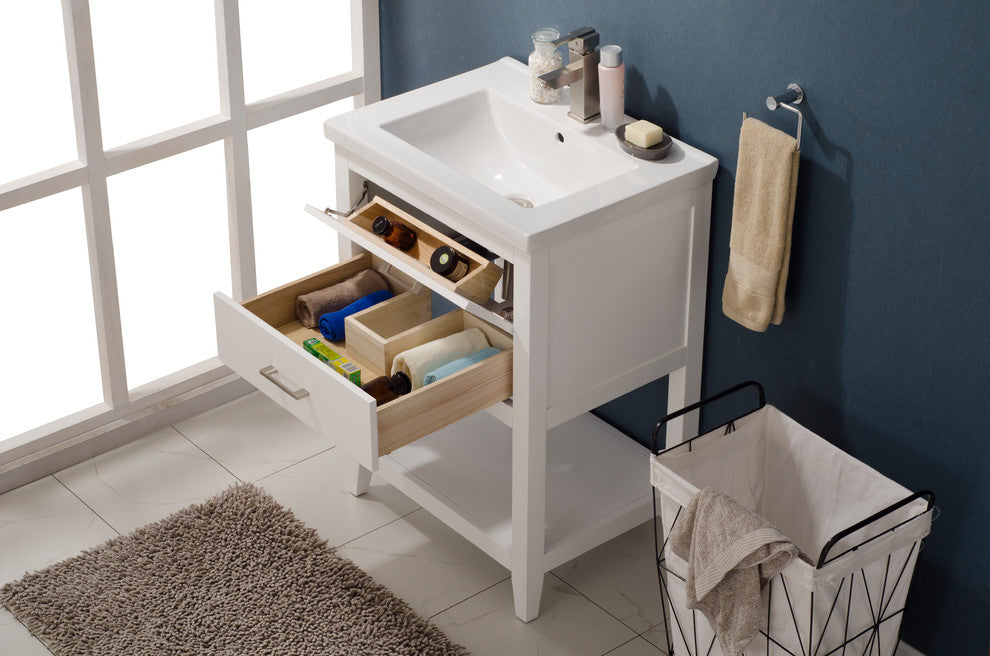 Cara 24" Single Sink Vanity, White