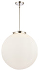 Beacon Pendant, Polished Nickel, Matte White, Matte White