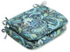 Pretty Paisley Navy Rounded Corners Seat Cushion, Set of 2