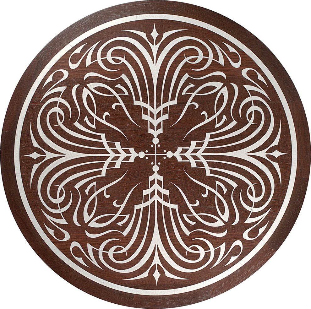 Alhambra Wood & Metal Medallion, 36" Prefinished, 3/4" Thick