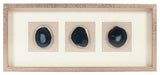 Three Blue Geode Wall Art