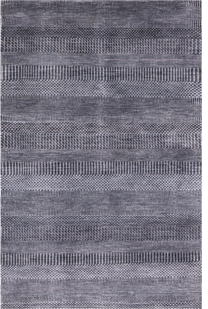 Wool and Silk Hand Knotted Savannah Grass Rug 3' 11" X 5' 11" Q11500