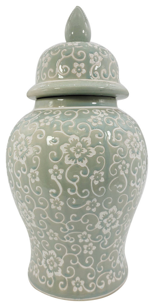 18" Patterned Ginger Jar