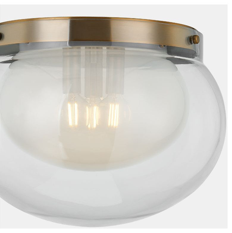 Magma Flush Mount, Patina Brass
