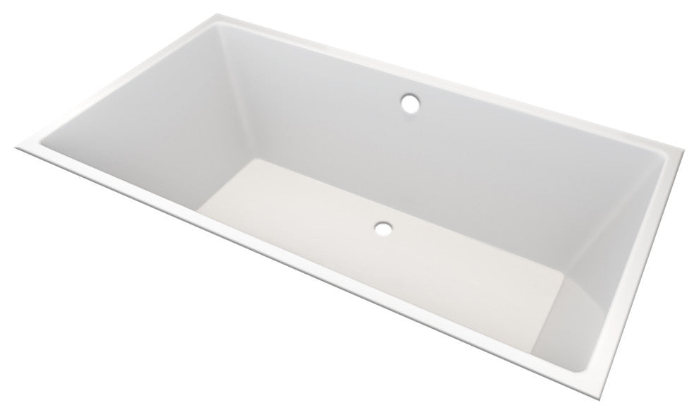 CHI White Acrylic Extra Deep Undermount Center Drain Bathtub by Valley Acrylic,