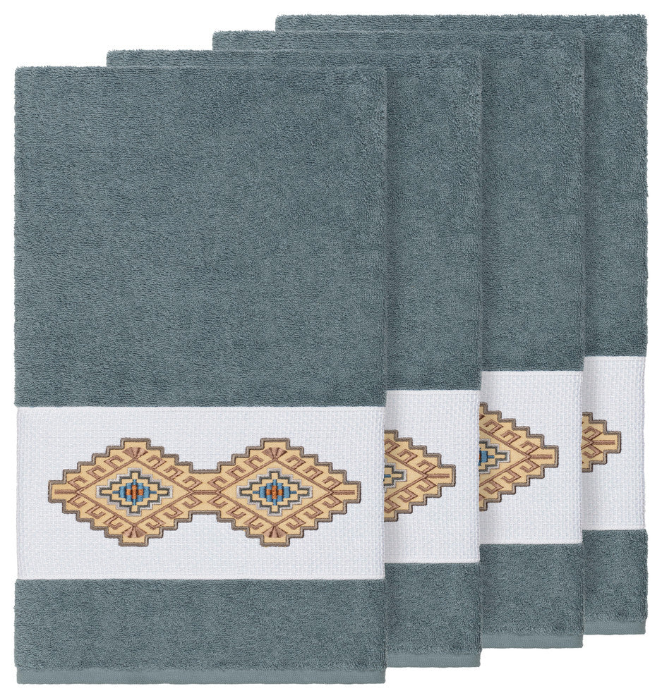 Gianna 4 Piece Embellished Bath Towel Set