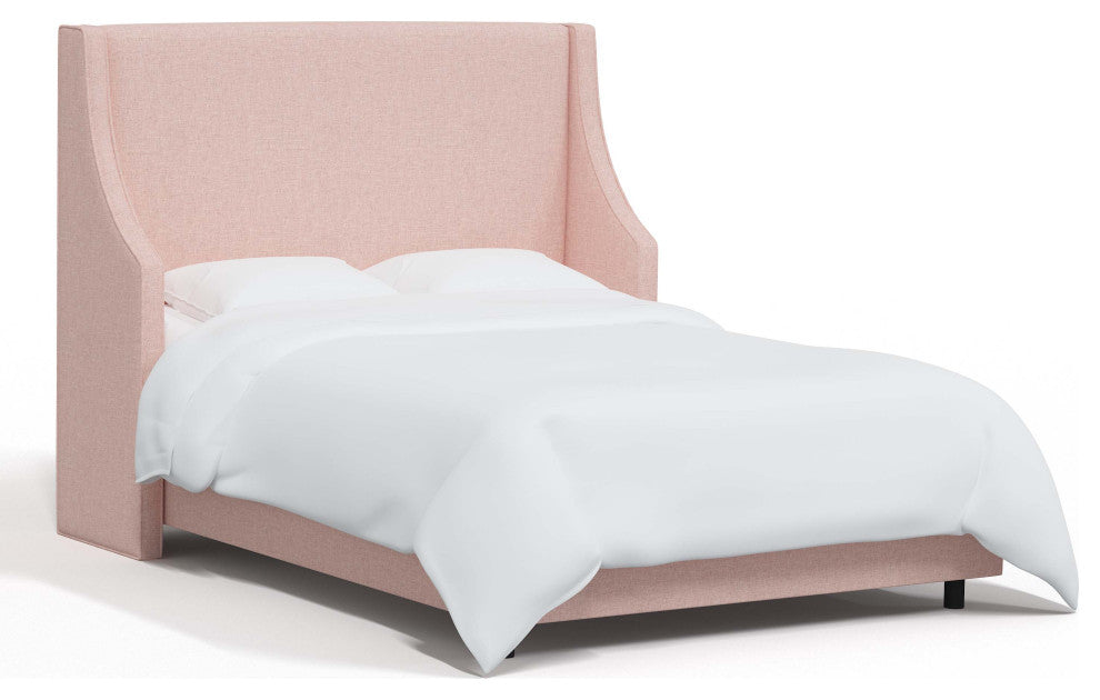 Fully Upholstered Wingback Bed, Zuma Rosequartz, King