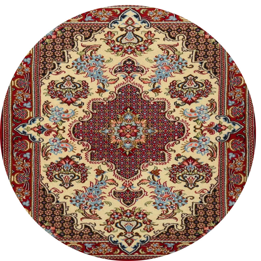 Ahgly Company Indoor Round Traditional Area Rugs, 3' Round
