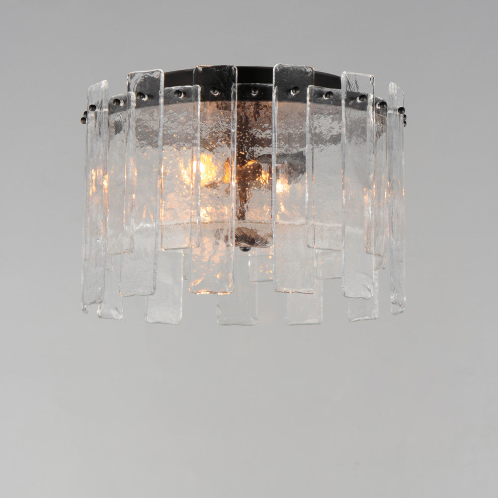 Maxim 21832 Warren 2 Light 15"W Flush Mount Drum Ceiling Fixture - Dark Bronze