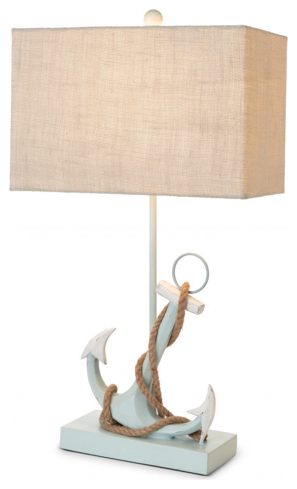 Set of 2 Blue and White Anchor Table Lamps