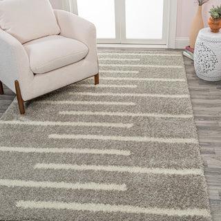 Alaro Berber Stripe Shag, Gray/Ivory, 5 Ft. X 8 Ft.