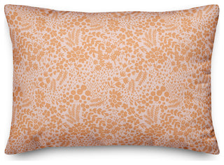 Orange Dainty Floral 20x14 Spun Poly Pillow