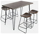 Nature's Edge 52" 5-Piece Counter Height Dining Set with Barstools - Slate