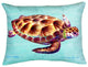 Green Sea Turtle - Teal No Cord Pillow - Set of Two 16x20