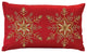 Beaded Snowflake Holiday Pillow 20"L