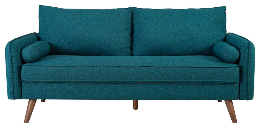 Revive Upholstered Fabric Sofa, Teal
