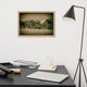 Abandoned Barn In The Trees Vintage Framed Photo Paper Wall Art Prints, Red Oak, 12" X 18"