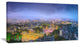 Li River and Karst Hills Panorama, Cityscape Canvas Art Print, 40x20