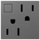 Adorne Tamper-Resistant Wi-Fi Outlet, 15A, 125V, Magnesium