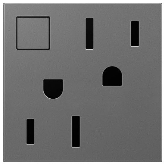Adorne Tamper-Resistant Wi-Fi Outlet, 15A, 125V, Magnesium