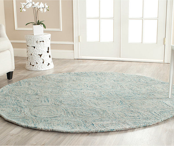 Safavieh Ikat Ikt631A Ivory, Sea Blue Area Rug