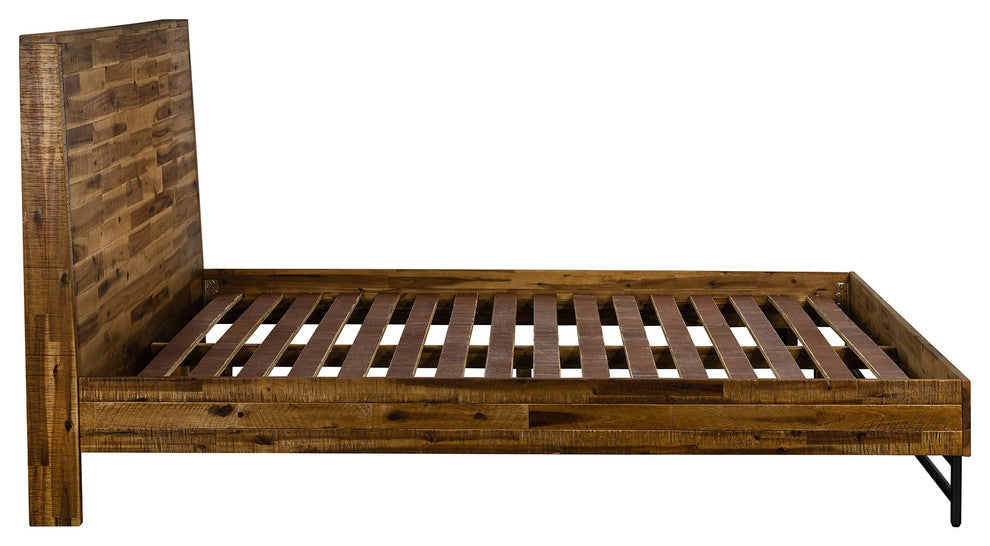 Cusco Rustic Acacia Platform Queen Bed