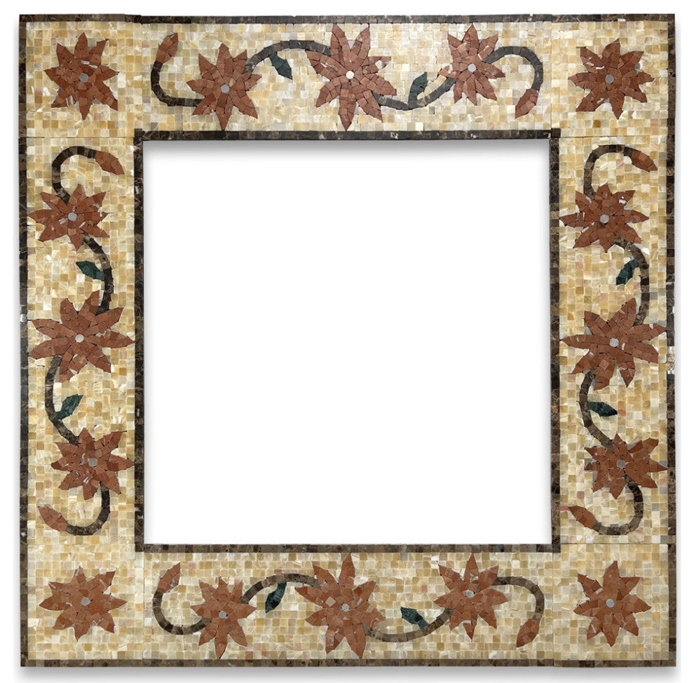 Marble Mosaic Border Listello Tile Fatsia Rojo 5.9x19.7 Polished, 1 piece