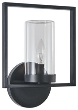 Daniel 1-Light Textured Black Outdoor/Indoor Wall Sconce 13"