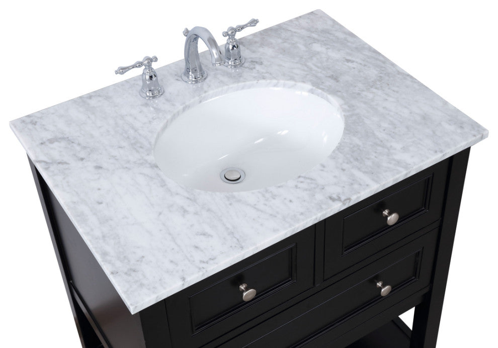 Matilda 30" Single Bathroom Vanity Set, Black
