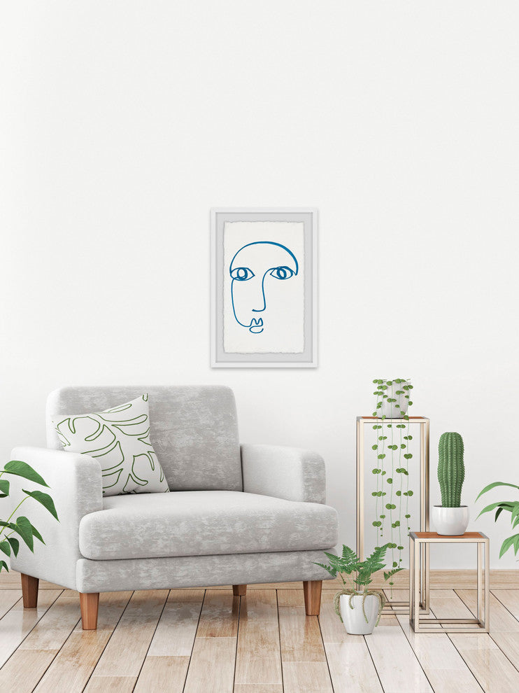 "Blue Sketch" Framed Painting Print, 30"x45"