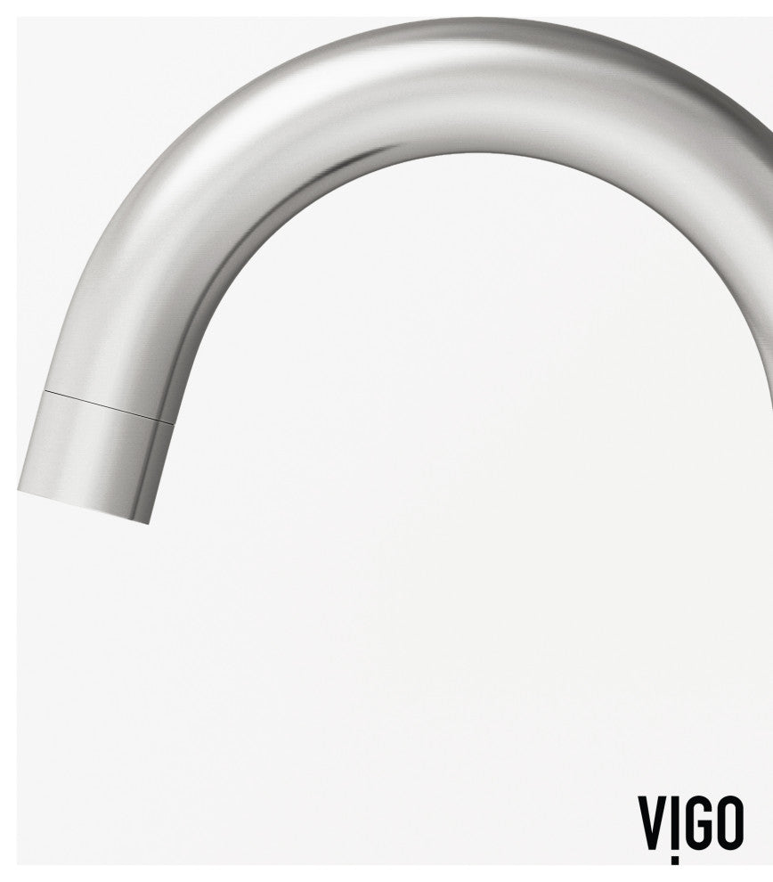 VIGO Jewel 9" H 2-Handle Widespread Bathroom Faucet, Brushed Nickel