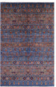 5' 6" X 8' 5" Tribal Persian Gabbeh Hand-Knotted Rug Q5356