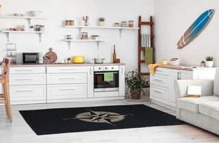 Compass Nautical Chenille Rug