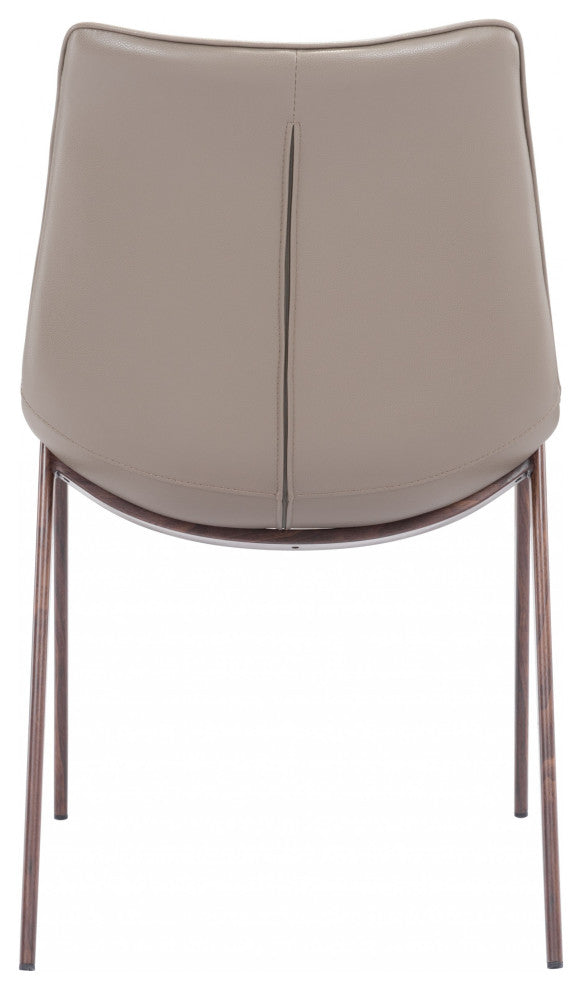 Stich Gray Faux Leather Side or Dining Chairs Set of 2 Chairs