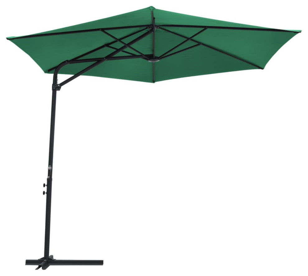 Vidaxl Outdoor Parasol With Steel Pole 118.1" Green