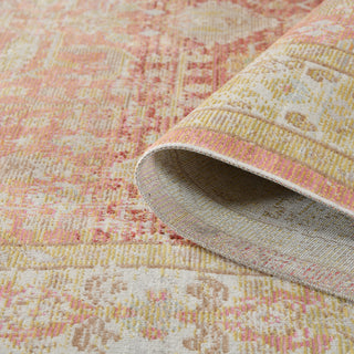Ceniscia Tatum Vintage Polyester Area Rug, Salmon, 2'6"x8'