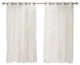 Tulle Sheer Bronze Grommet Curtains, White, 63"