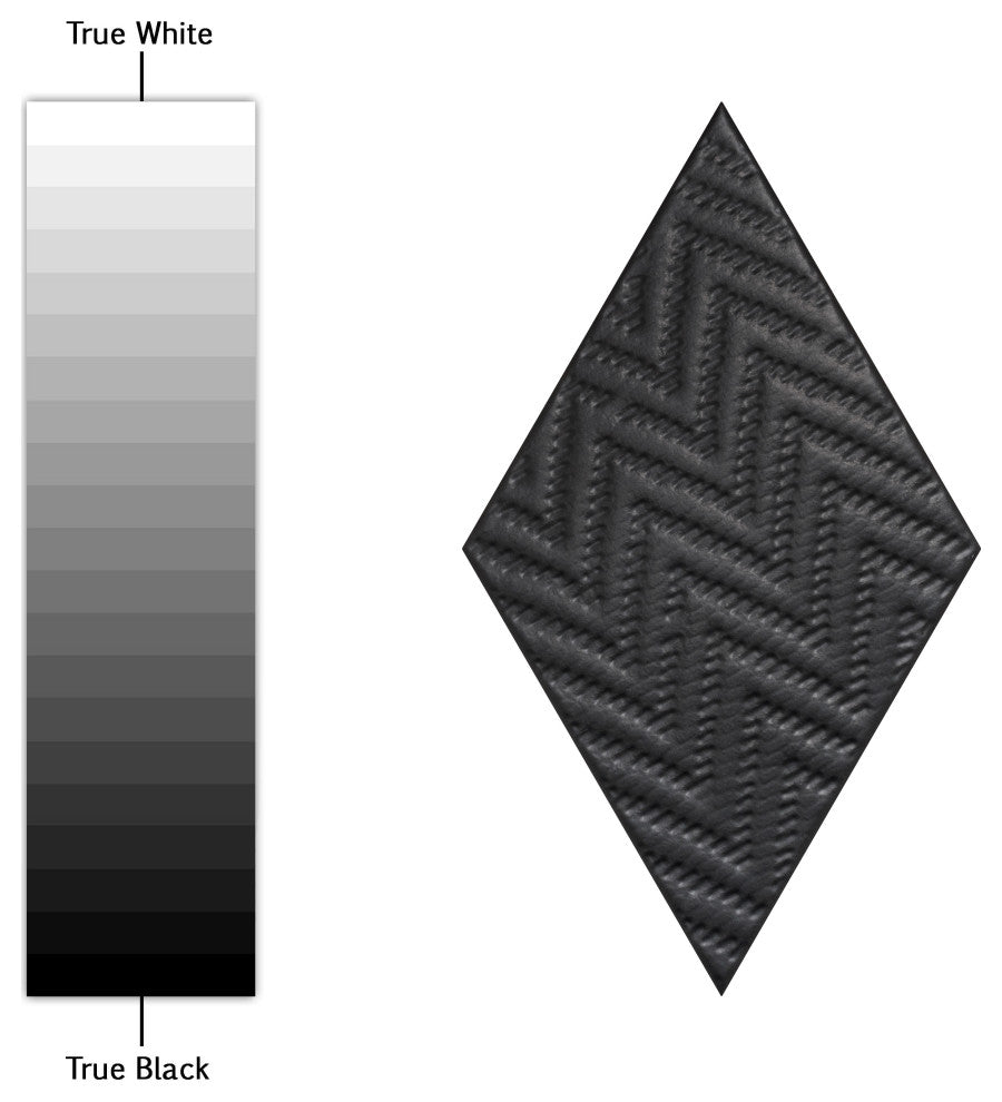 Rhombus Porcelain Tile, Black