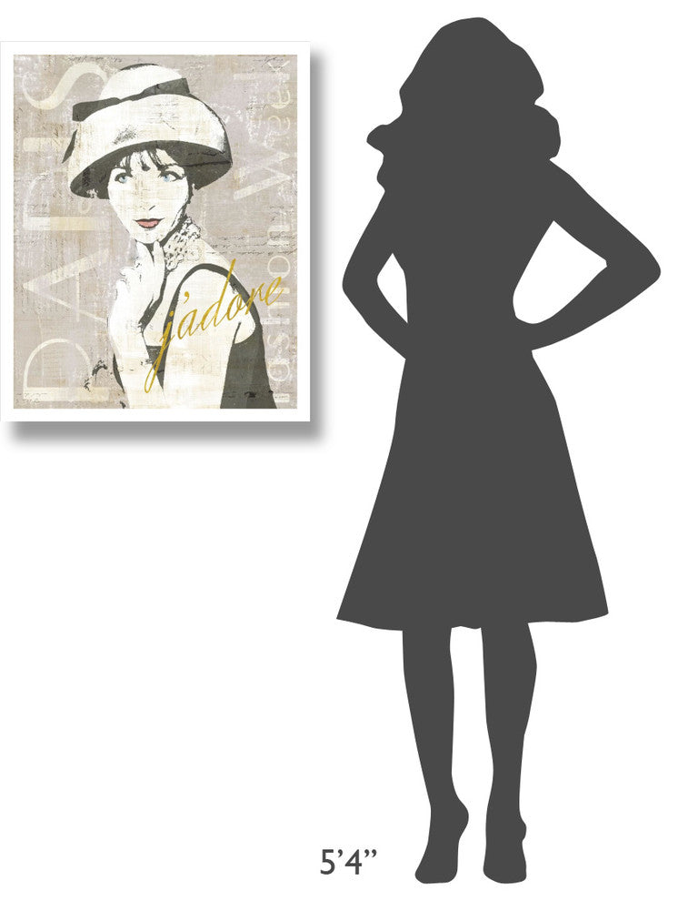 "Fashion Week Paris Screenprint I" Digital Paper Print by Sue Schlabach, 24"x30"