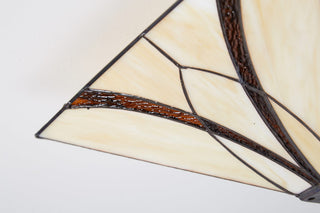 Tiffany Style Art Stained Glass Semi Flush Ceiling Lights, Square