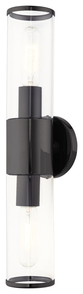 Black Chrome Nautical, Contemporary, Urban, Industrial Vanity Sconce