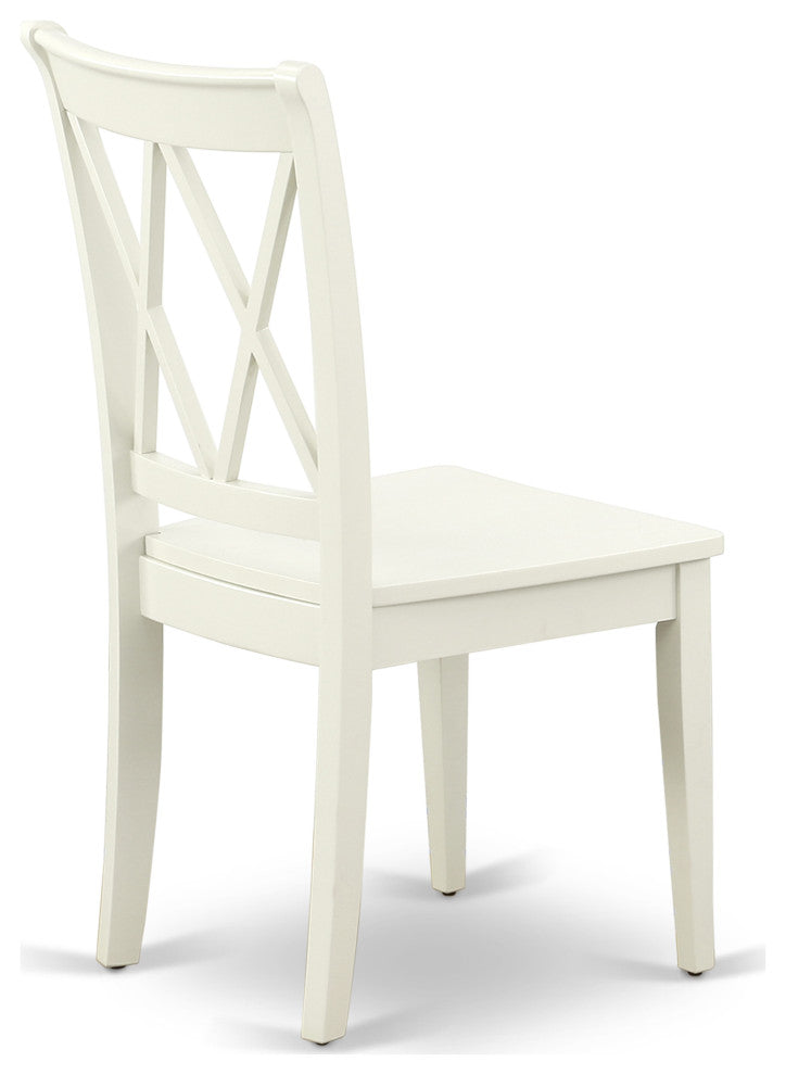 3 Pc Dining Set, Linen White Table, 2 Linen White Chairs, Linen White