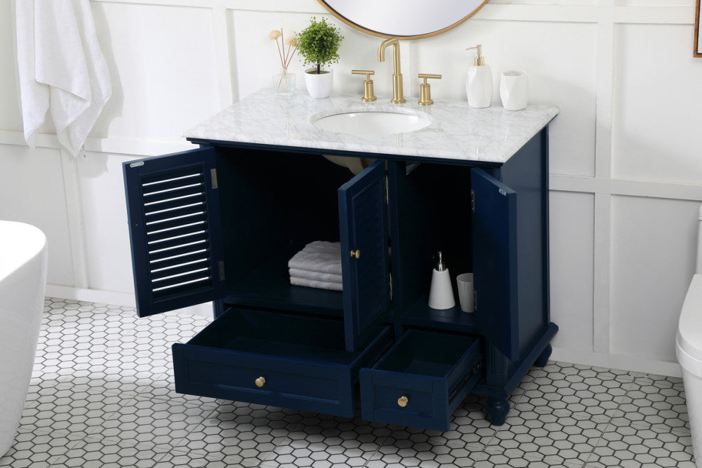 Home Living 42" Single Bathroom Vanity, Blue